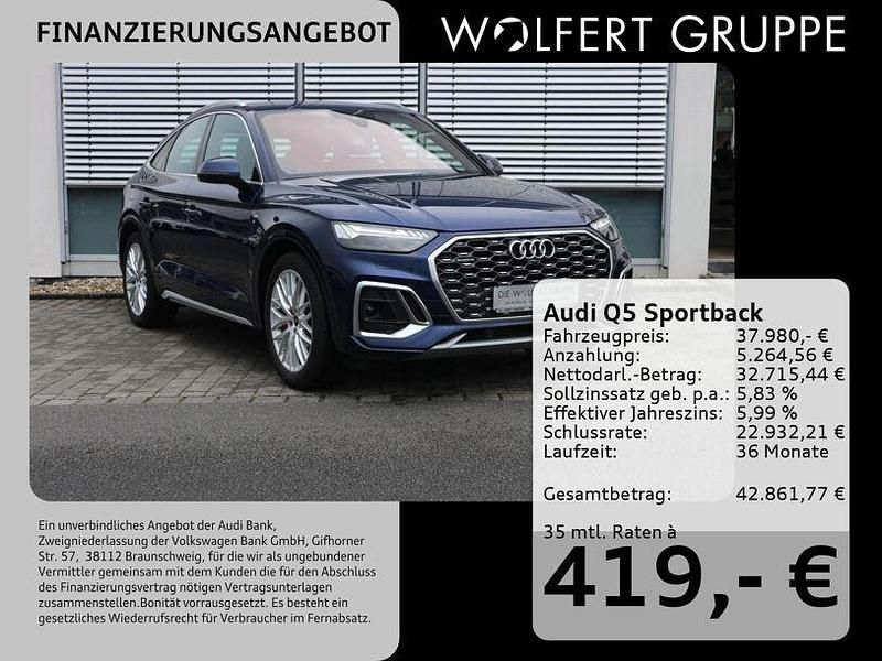 Blau Gebraucht 2021 Audi Q5 Ambiente SUV | 37.980 € (Fairer Preis) - Bild 1/3
