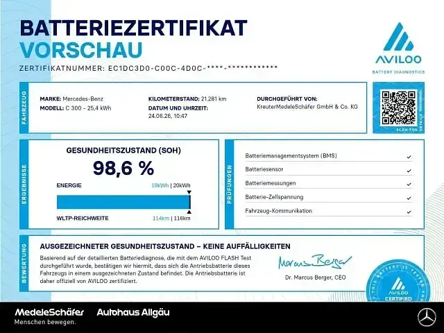 Gebraucht Mercedes C300 AMG 360 PS (264 kW) 2024 Blau Limousine