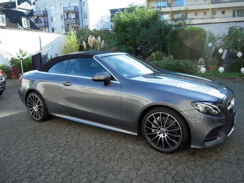 Selenitgrau metalliclack Gebraucht 2018 Mercedes E350 AMG line Cabrio | 37.850 € (Superpreis) - Bild 1/4