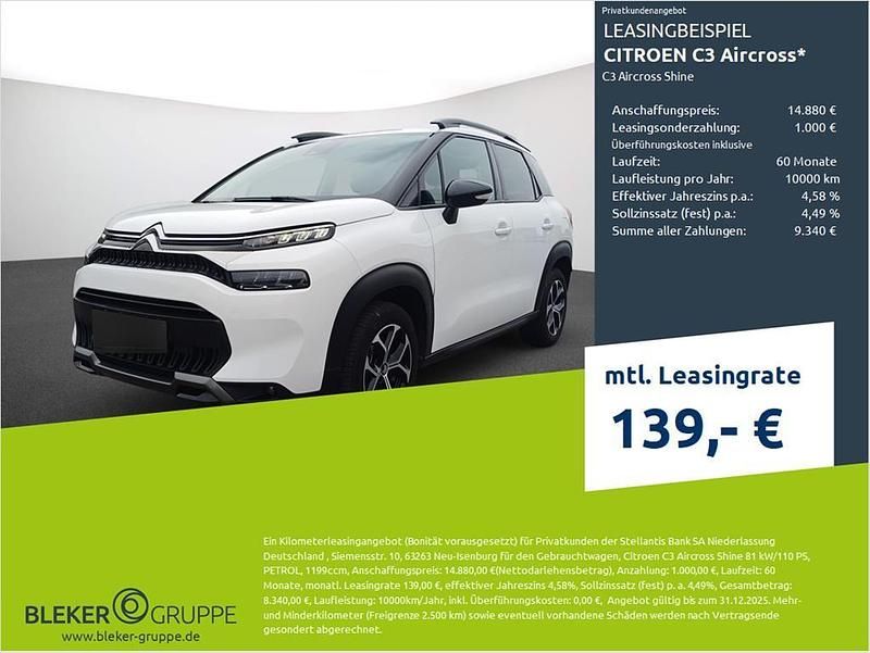 Weiß Gebraucht 2023 Citroën C3 Aircross PureTech SUV | 14.880 € (Guter Preis) - Bild 1/3