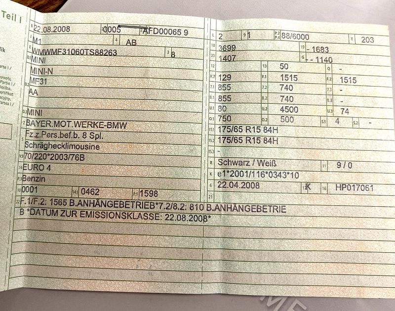 Gebraucht Mini Cooper 120 PS (88 kW) 2008 Schwarz Kleinwagen