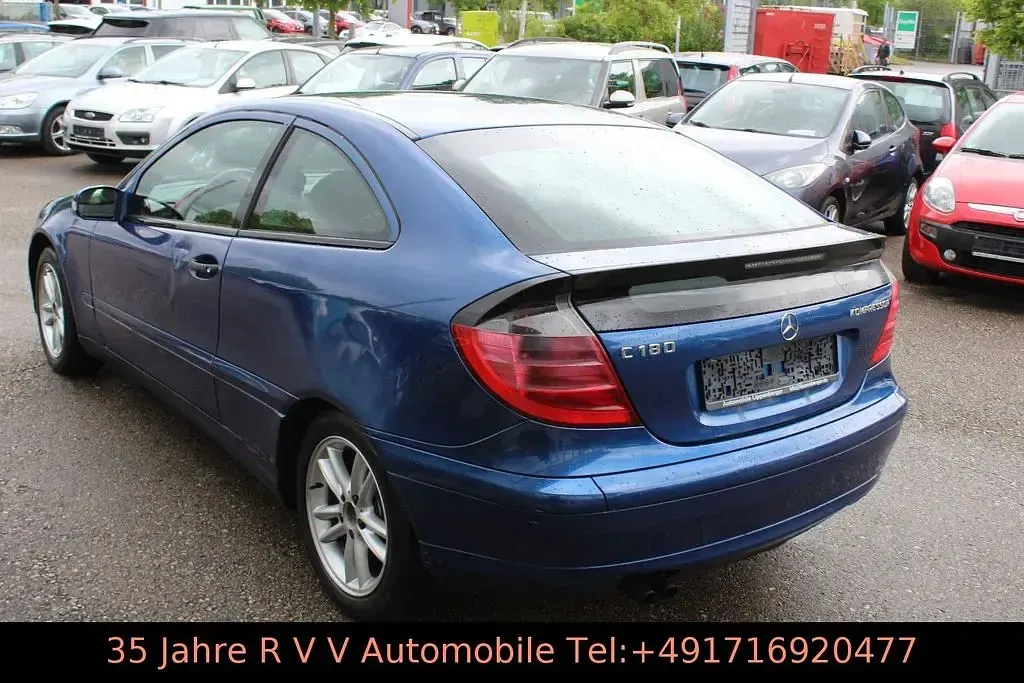 Używany Mercedes C180 143 KM (105 kW) 2002 Niebieski Coupe