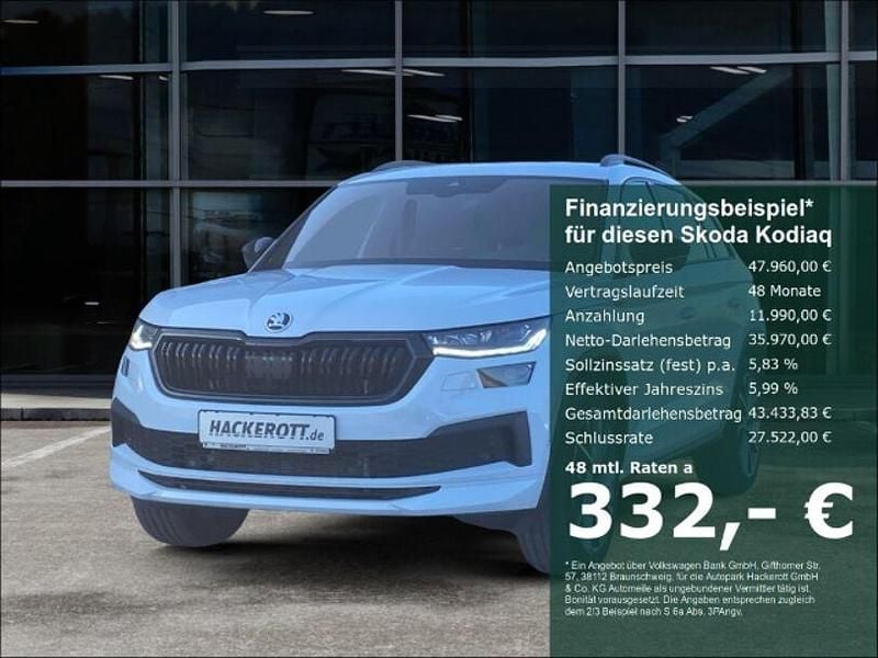 Weiss Gebraucht 2024 Skoda Kodiaq SportLine SUV | 44.980 € (Guter Preis) - Bild 1/4