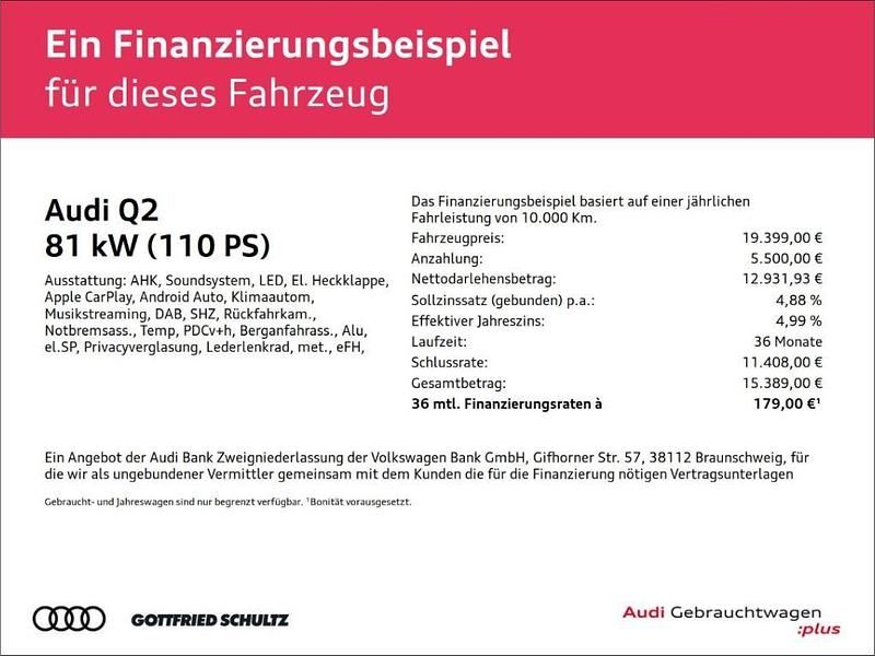 Używany Audi Q2 Advanced 110 KM (80 kW) 2021 Niebieski SUV
