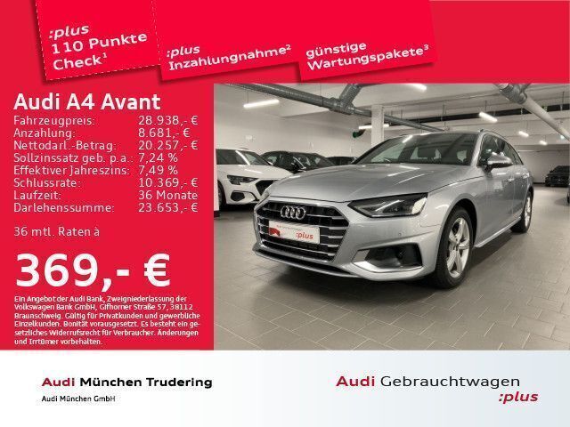 Florettsilber metallic Gebraucht 2024 Audi A4 Advanced Kombi | 31.977 € (Guter Preis) - Bild 1/2