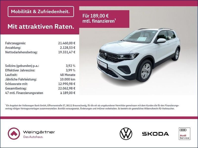 Weiß Gebraucht 2024 VW T-Cross Life SUV | 21.460 € (Fairer Preis) - Bild 1/4