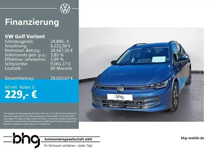 Gebraucht VW Golf VIII Life 116 PS (85 kW) 2025 Kombi