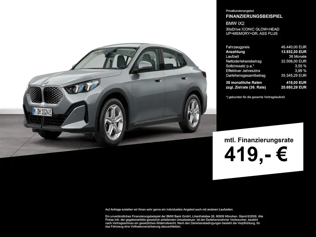 Gebraucht BMW iX2 Performance 230 kW (313 PS) 2025 Skyscraper grau metallic SUV