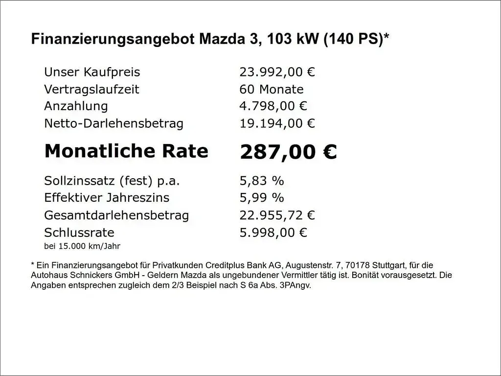 Gebraucht Mazda 3 Sky 140 PS (102 kW) 2025 Rot Limousine