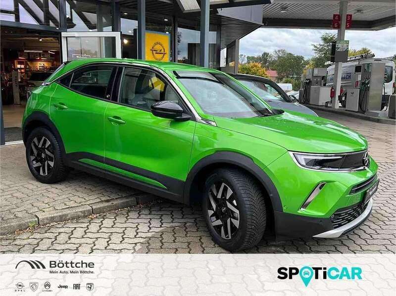 Matcha green/ikone gruen Gebraucht 2021 Opel Mokka-e Elegance SUV | 15.940 € (Superpreis) - Bild 1/4