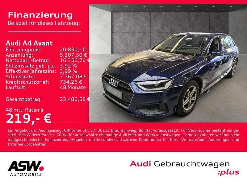 Navarrablau metallic Gebraucht 2022 Audi A4 Ambiente Kombi | 20.830 € (Superpreis) - Bild 1/3