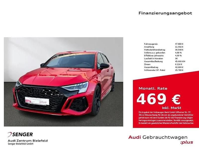 Gebraucht Audi RS3 Sportback Ambiente 400 PS (294 kW) 2023 Tangorot metallic Kleinwagen