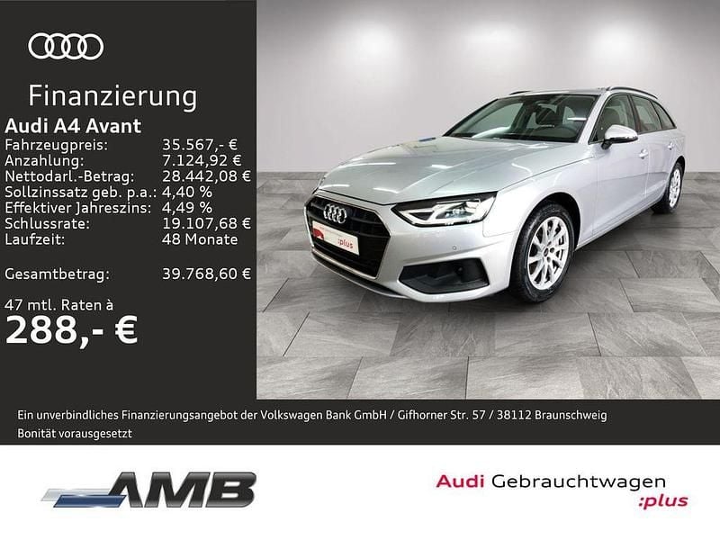 Florettsilber metallic Gebraucht 2024 Audi A4 Ambiente Kombi | 34.870 € (Guter Preis) - Bild 1/3