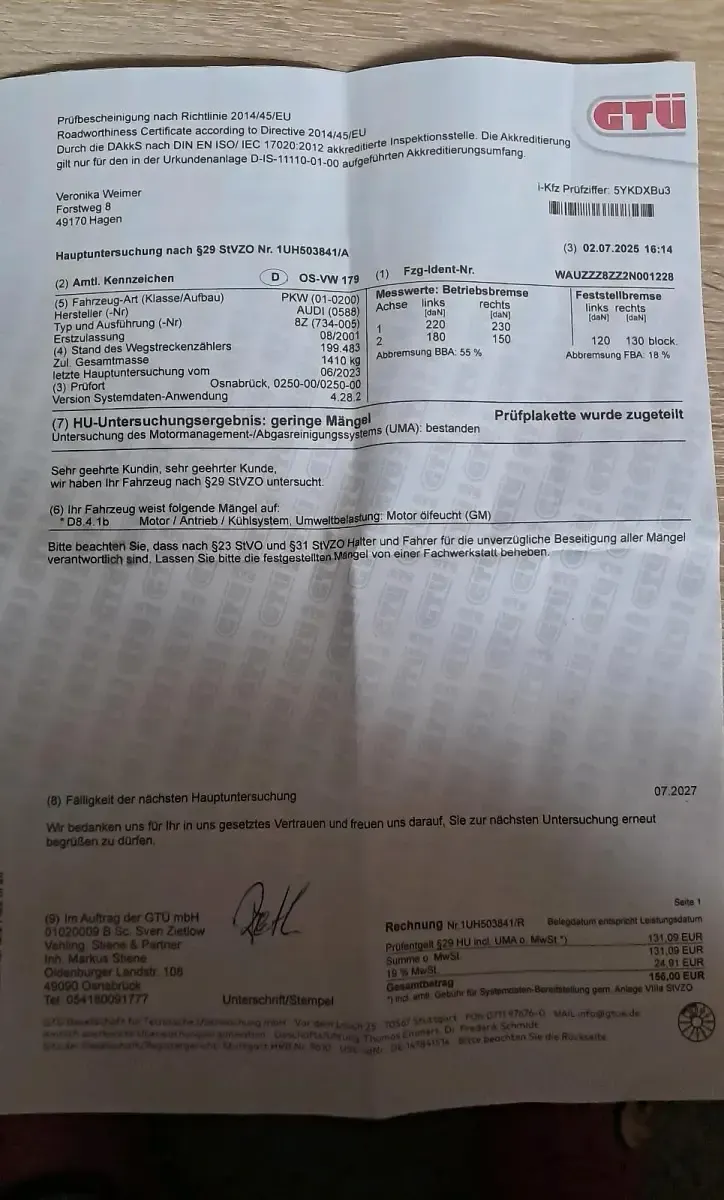 Gebraucht Audi A2 75 PS (55 kW) 2001 Andere farben Kleinwagen