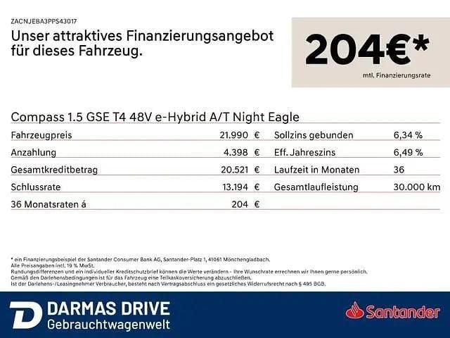 Occasion Jeep Compass Night Eagle 131 ch (96 kW) 2023 Noir SUV