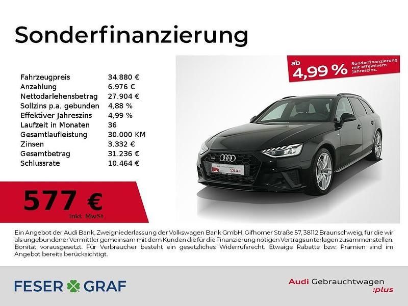Gebraucht Audi A4 S-Line 265 PS (194 kW) 2023 Mythosschwarz metallic Kombi
