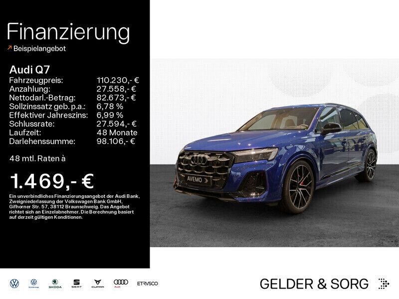 Neu Audi Q7 S-Line 286 PS (210 kW) 2025 Ascariblau metallic SUV