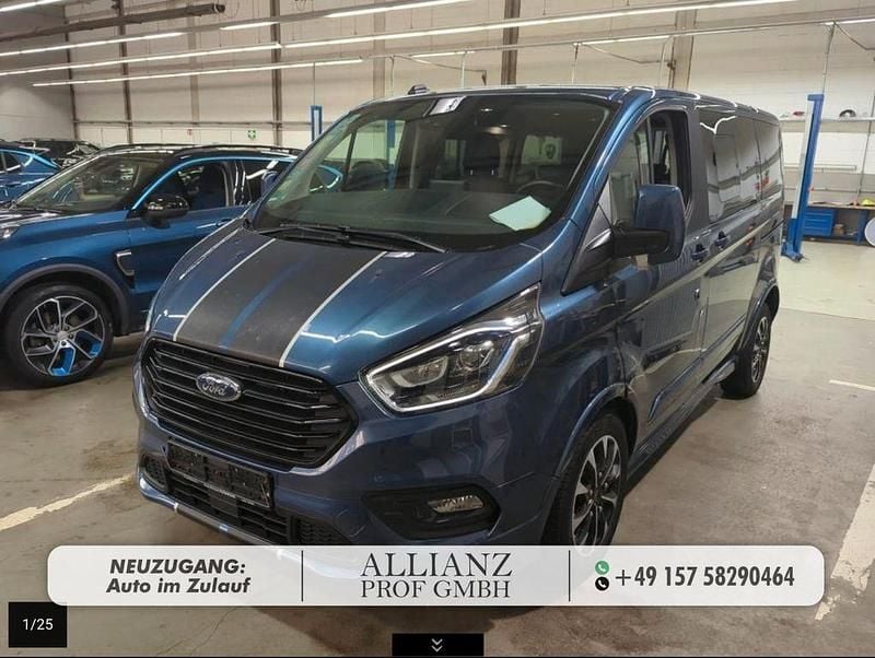 Blau Gebraucht 2020 Ford Tourneo Custom Sport Van | 31.490 € (Superpreis) - Bild 1/3