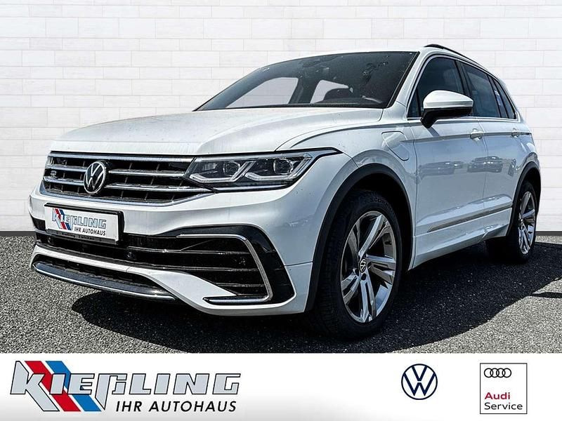 Pure white Gebraucht 2021 VW Tiguan R-line SUV | 32.150 € (Fairer Preis) - Bild 1/4