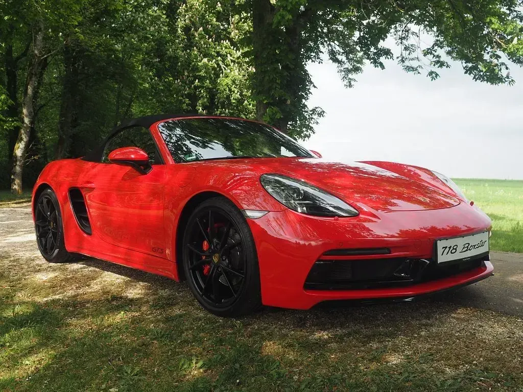 Brugt Porsche 718 Boxster 366 HK (269 kW) 2018 Rød Cabriolet