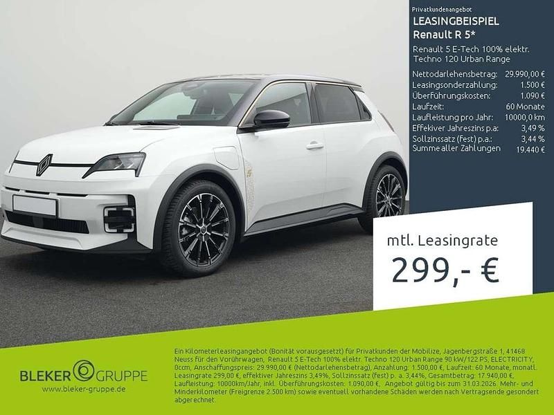 Gebraucht Renault 5 E-Tech Urban 89 kW (122 PS) 2025 Perlmuttweiß mit da Kleinwagen