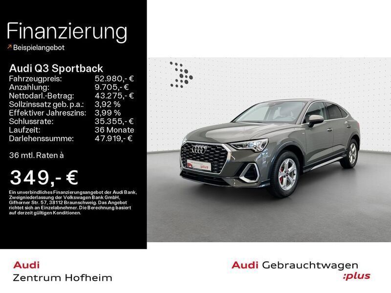 Grau Gebraucht 2024 Audi Q3 Sportback S-Line SUV | 52.980 € (Etwas zu teuer) - Bild 1/4