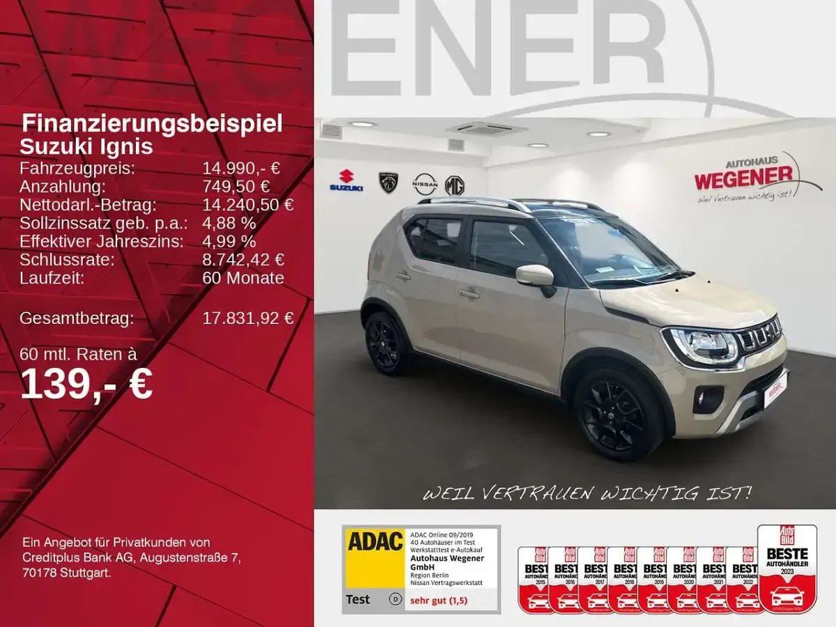 Gebraucht Suzuki Ignis Comfort+ 90 PS (66 kW) 2021 Beige SUV