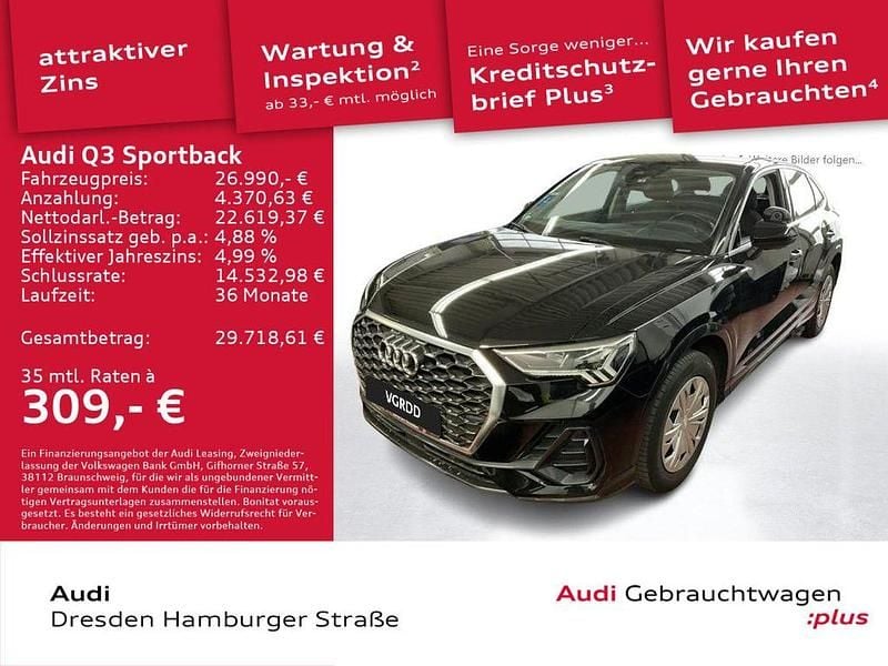 Gebraucht Audi Q3 Sportback Performance 150 PS (110 kW) 2023 Mythosschwarz metallic SUV