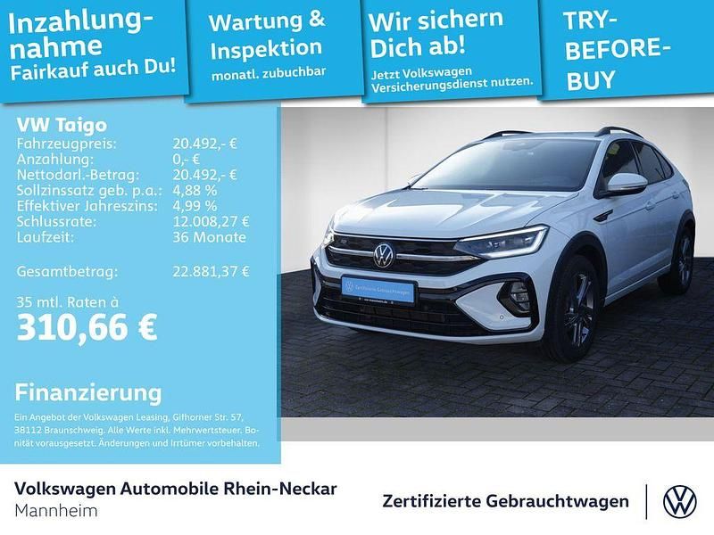 Pure white Gebraucht 2022 VW Taigo R-line SUV | 20.492 € (Fairer Preis) - Bild 1/4