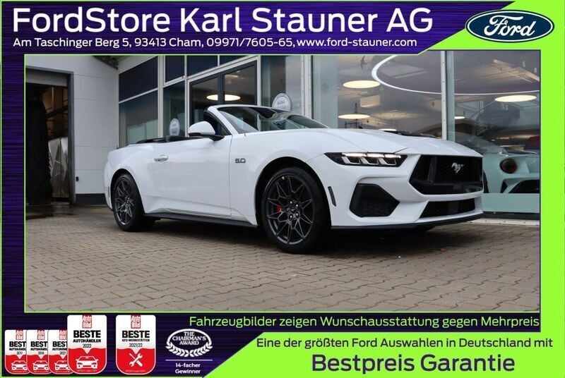 Weiß Neu 2025 Ford Mustang GT Convertible Cabrio | 59.180 € (Guter Preis) - Bild 1/4