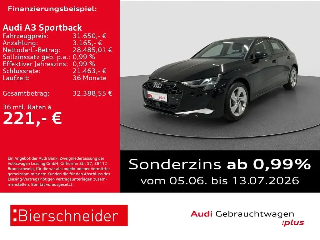 Gebraucht Audi A3 Advanced 150 PS (110 kW) 2025 Mythosschwarz metallic Limousine