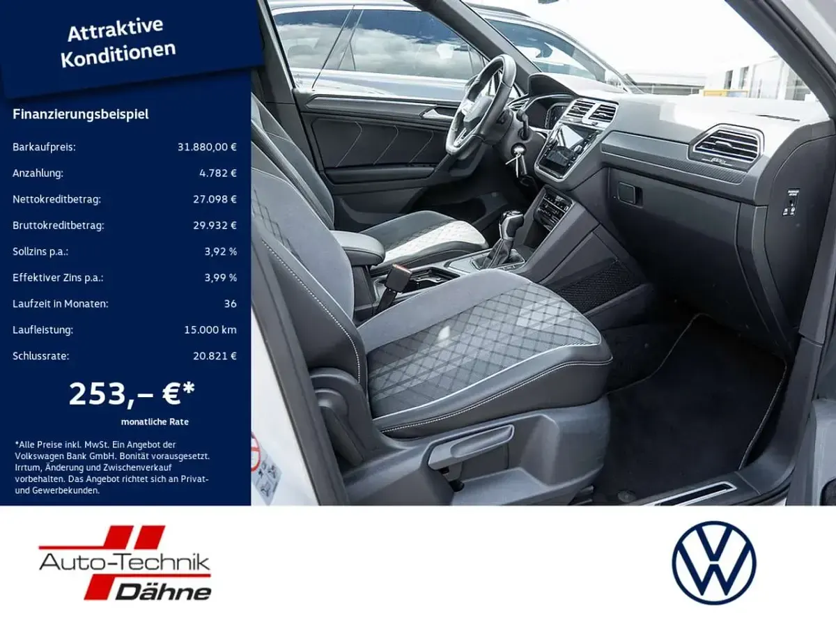 Gebraucht VW Tiguan R-line 150 PS (110 kW) 2024 Weiss / pure white SUV