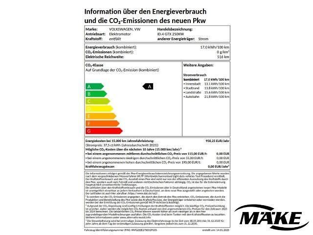 Gebraucht VW ID.4 GTX 250 kW (340 PS) 2024 Schwarz SUV
