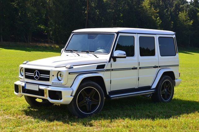 Weiß metallic Gebraucht 2008 Mercedes G500 SUV | 31.390 € - Bild 1/4