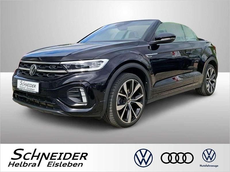 Deep black perleffekt (metallic) Gebraucht 2023 VW T-Roc Cabriolet R-line Cabrio | 34.950 € (Etwas zu teuer) - Bild 1/4