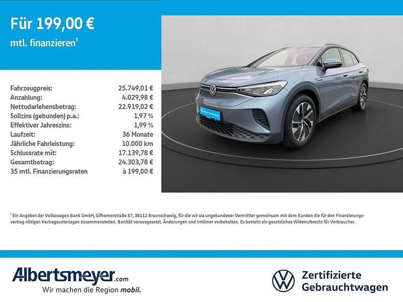 Blau Gebraucht 2022 VW ID.4 Pro Performance SUV | 25.749 € (Superpreis) - Bild 1/4