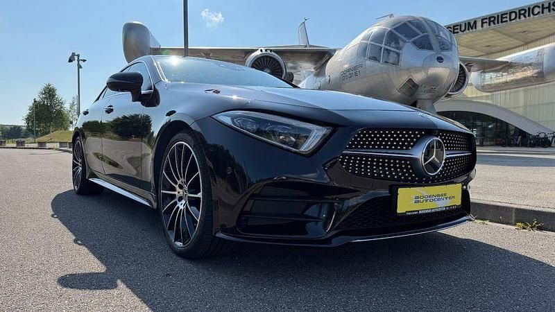 Rubinschwarz metalliclack Gebraucht 2018 Mercedes CLS400 AMG line Limousine | 42.900 € (Teuer) - Bild 1/4