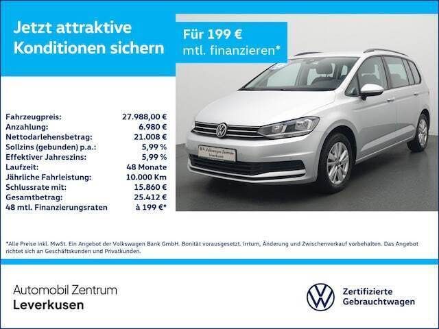 Reflex silber Gebraucht 2022 VW Touran Comfortline Van / Kleinbus | 27.988 € (Guter Preis) - Bild 1/2