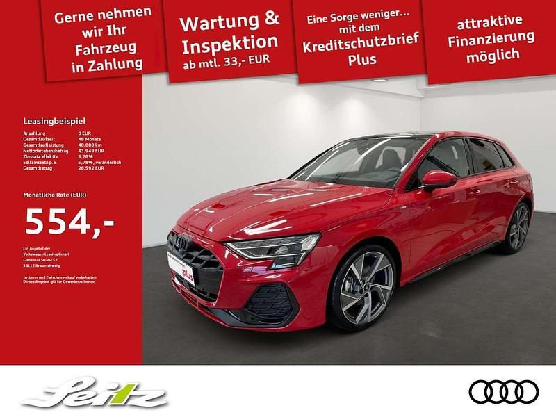 Rot Neu 2025 Audi A3 Sportback S-Line Limousine | 43.949 € (Teuer) - Bild 1/3