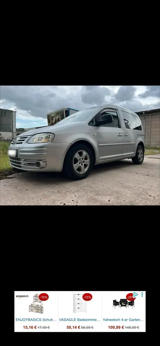 Gebraucht VW Caddy Life 105 PS (77 kW) 2005 Silber Van / Kleinbus