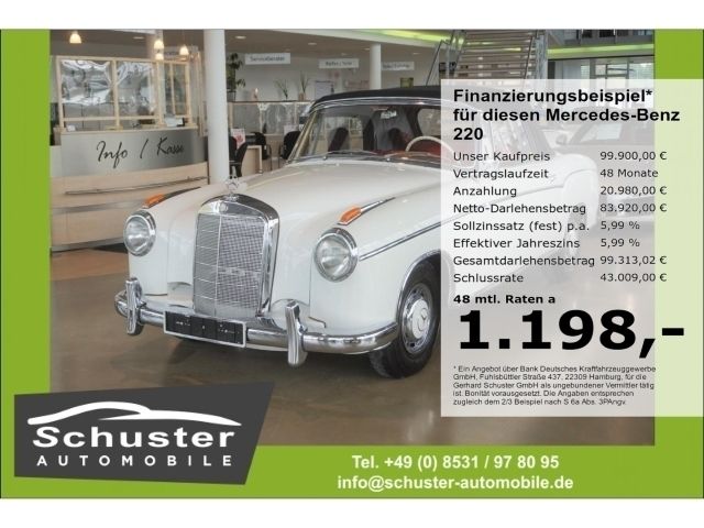 Weiß Gebraucht 1960 Mercedes 220 SE Cabrio | 99.900 € - Bild 1/4