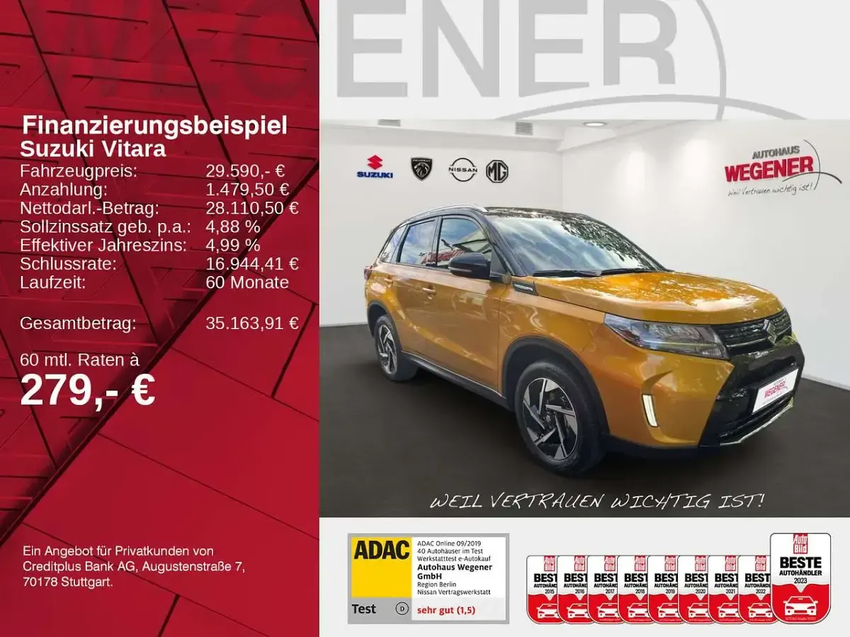 Gebraucht Suzuki Vitara Comfort+ 129 PS (94 kW) 2025 Gelb SUV