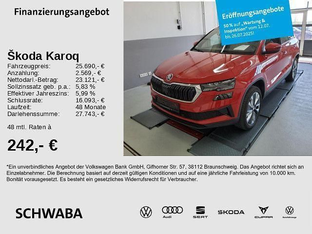 Velvetrot premium metallic Gebraucht 2022 Skoda Karoq Style SUV | 25.690 € (Fairer Preis) - Bild 1/4