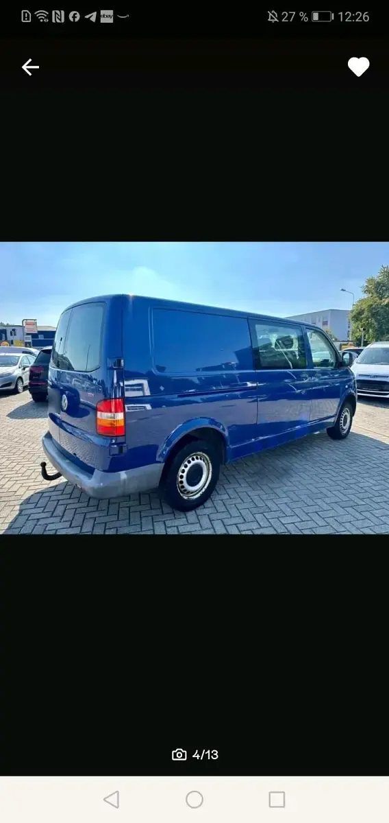 Usata VW Transporter 174 CV (127 kW) 2008 Blu Furgone