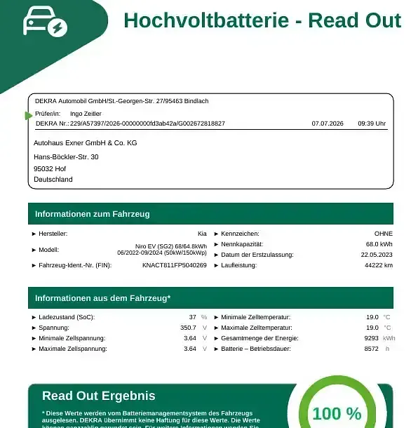 Gebraucht Kia e-Niro Inspiration 150 kW (204 PS) 2023 Weiß SUV