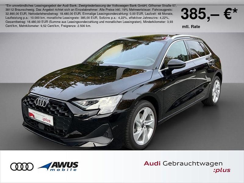 Mythosschwarz metallic Gebraucht 2025 Audi A3 Ambiente Limousine | 32.890 € (Guter Preis) - Bild 1/4