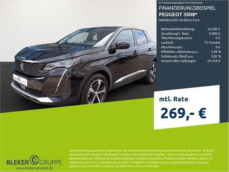 Perlaneraschwarz Gebraucht 2023 Peugeot 3008 Allure SUV | 25.280 € (Fairer Preis) - Bild 1/3