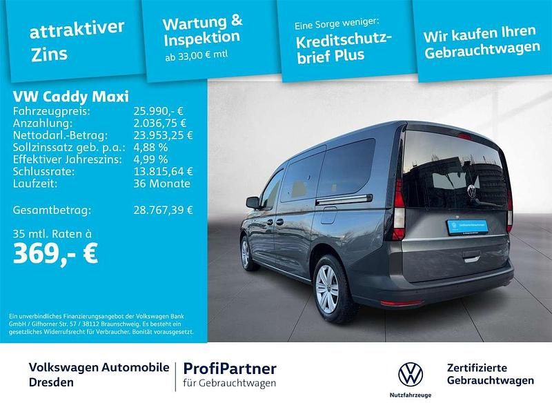 Gebraucht VW Caddy Basis 122 PS (89 kW) 2022 Indiumgrau metallic Van / Kleinbus