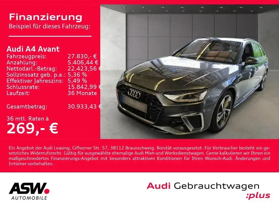 Gebraucht Audi A4 S-Line 150 PS (110 kW) 2023 Daytonagrau perleffekt Kombi