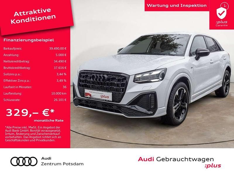 Gletscherweiß metallic Gebraucht 2024 Audi Q2 S-Line SUV | 39.490 € - Bild 1/3